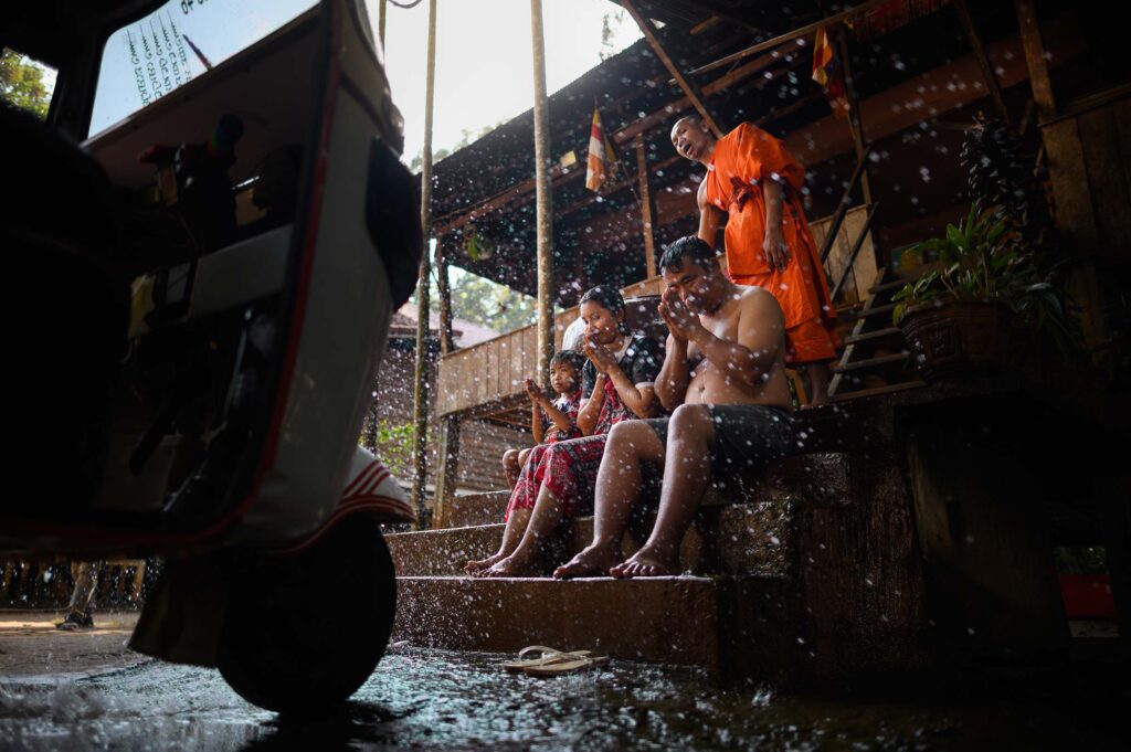 Family water blessing