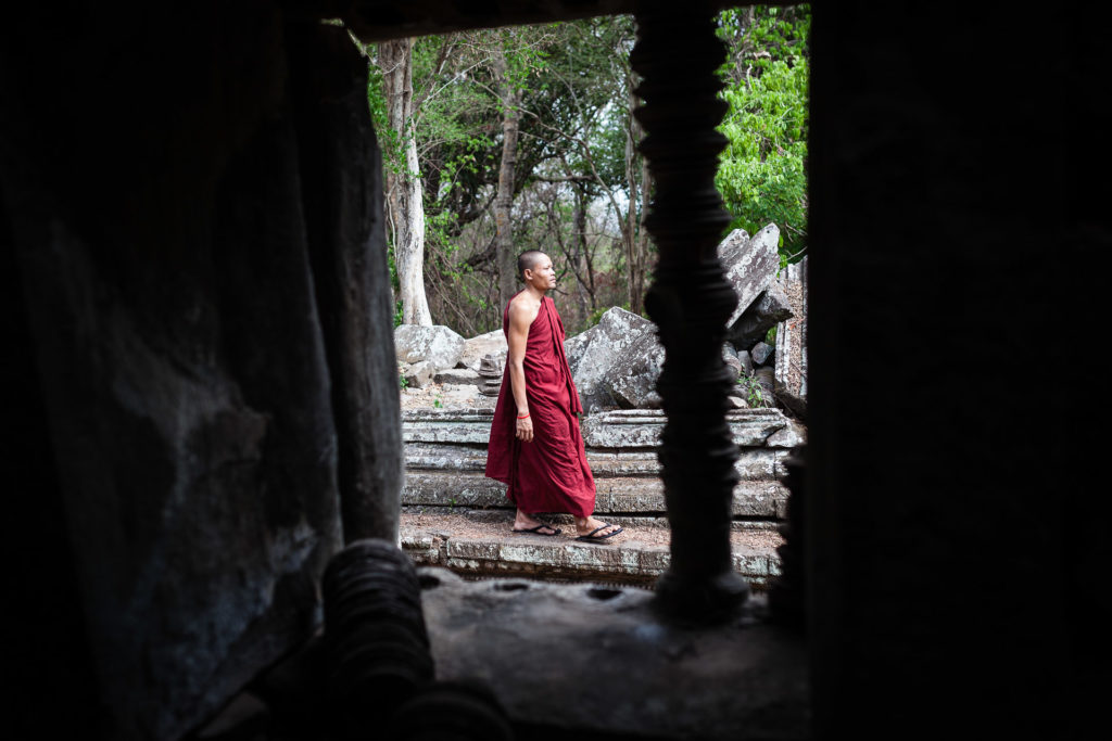 Monk in the temples