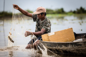 Fisherman on the Lake
