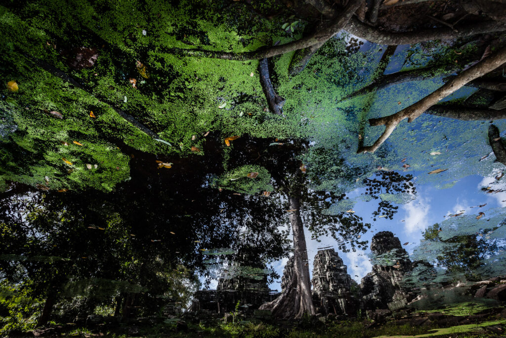 Reflection at Bantey Kdei temple another beautiful and less visited temple