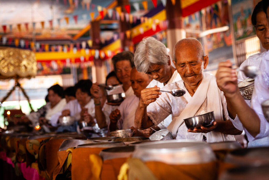 Offering during Pchum Ben